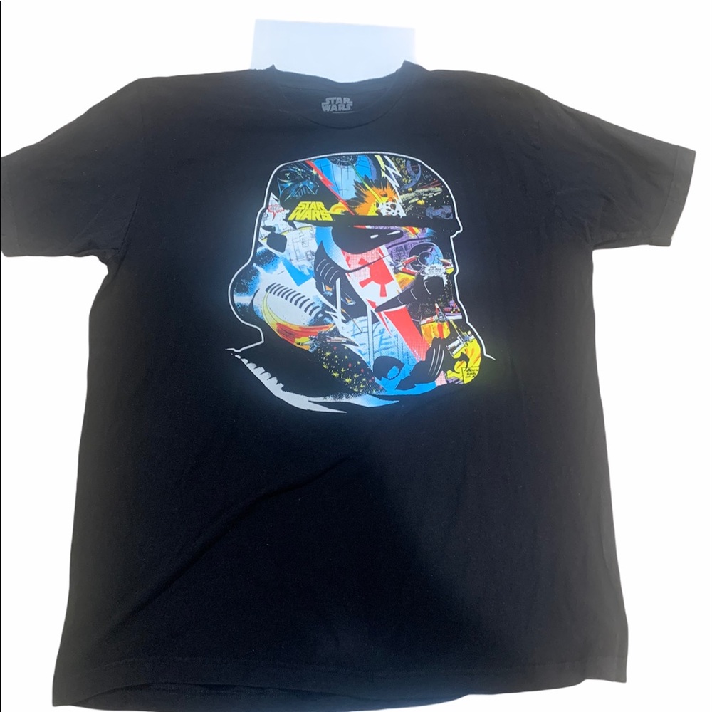 Star Wars storm trooper black T-shirt XLVFIFTHSUN